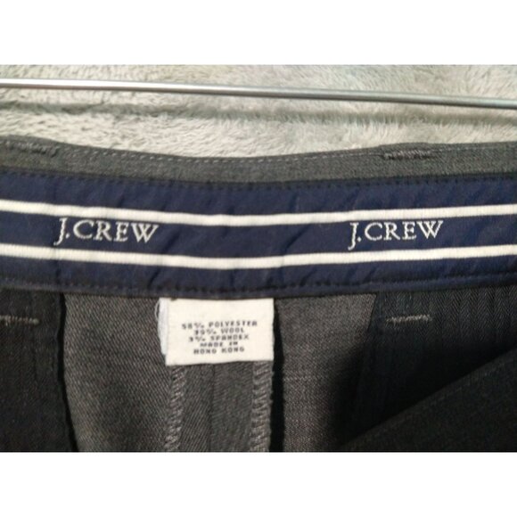 J Crew Dress Pants Mens 34x32 Gray Wool Blend Classic Fit Stretch Preppy - Picture 8 of 11